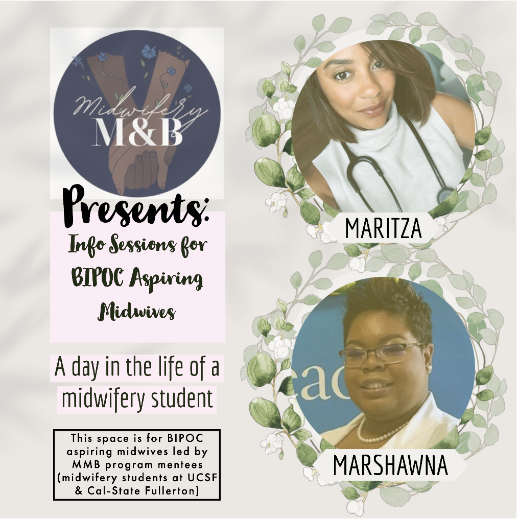 MMB logo, Title and date of presentation, photos of Maritza and Marshawna